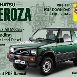 Daihatsu Feroza Workshop Service Repair Manual Download (1989–1998)